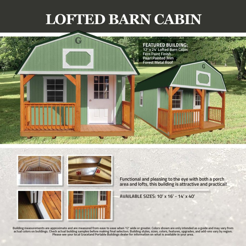 Graceland Lofted Barn Cabin features